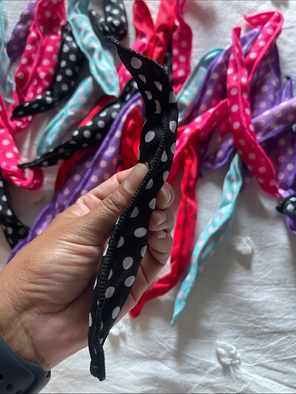 Polka Dot hair rollers - Assorted Colors